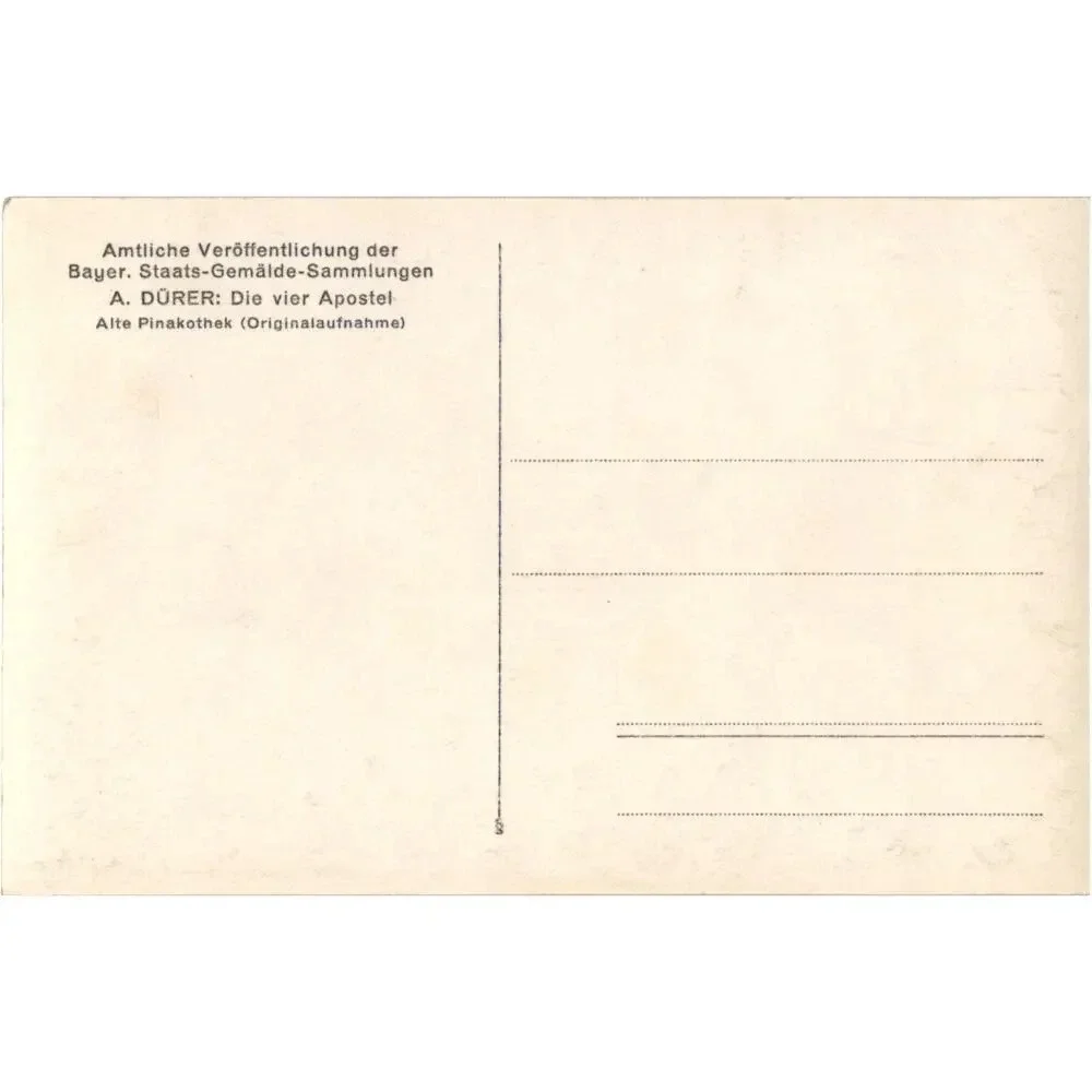 A. Dürer: Die Vier Apostel Alte Pinakothek Postcard